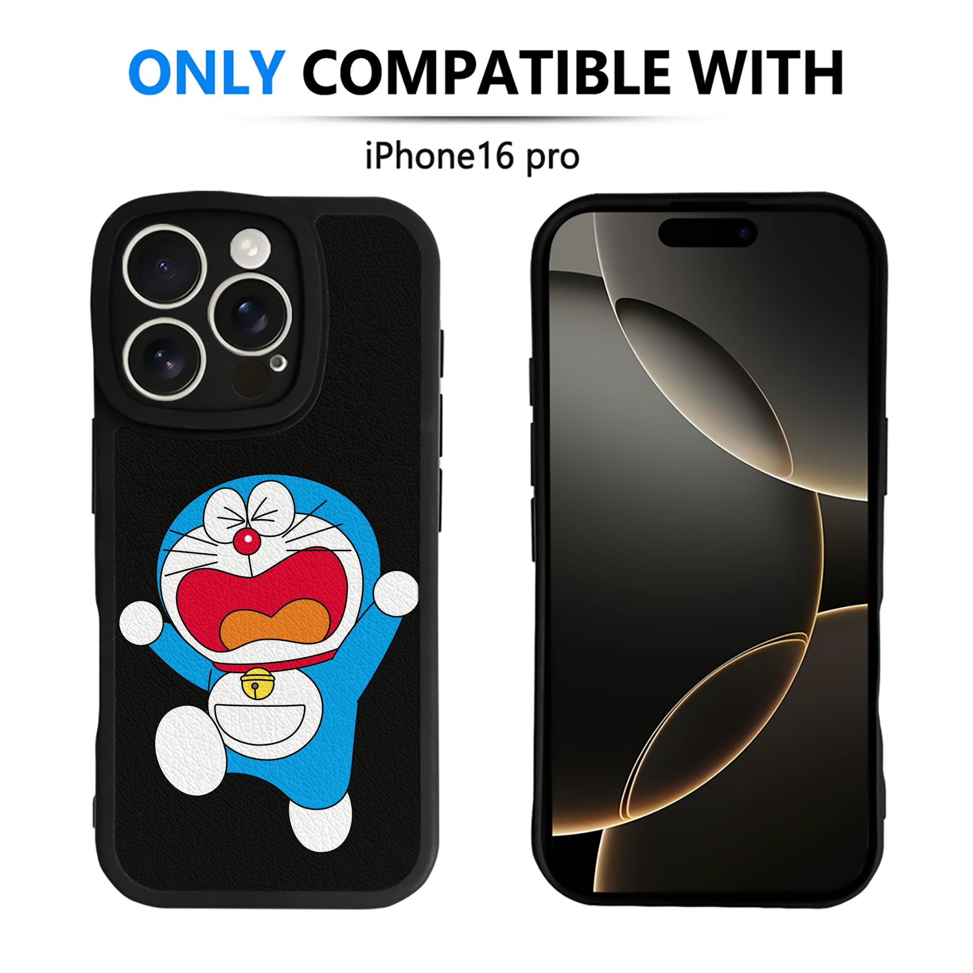 （画像用） ドラえもん Doraemon 【iPhone 16シリーズ対応】シリコンスマホケース（レザー調） 材質：シリコン
